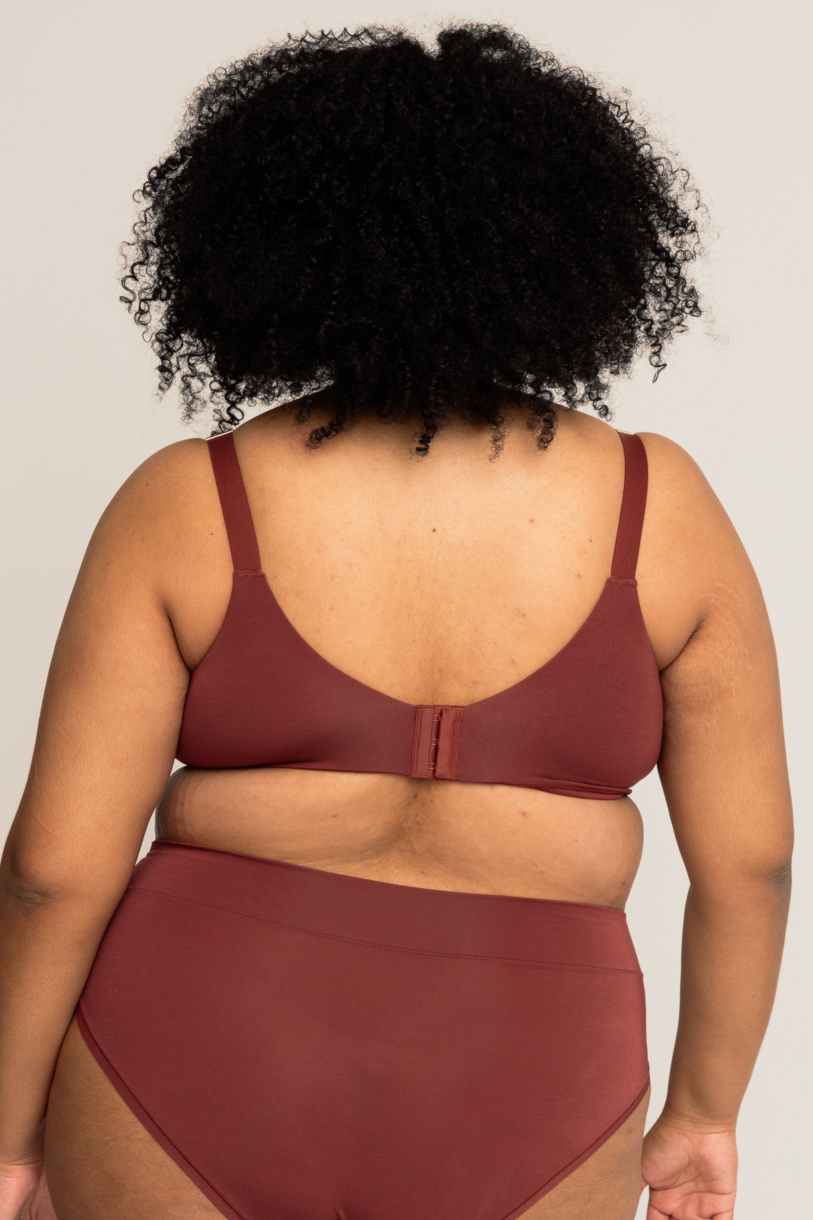 Comfortable Supportive Wire-free Scoop Bra | Mahogany bras, intimate apparel iteration