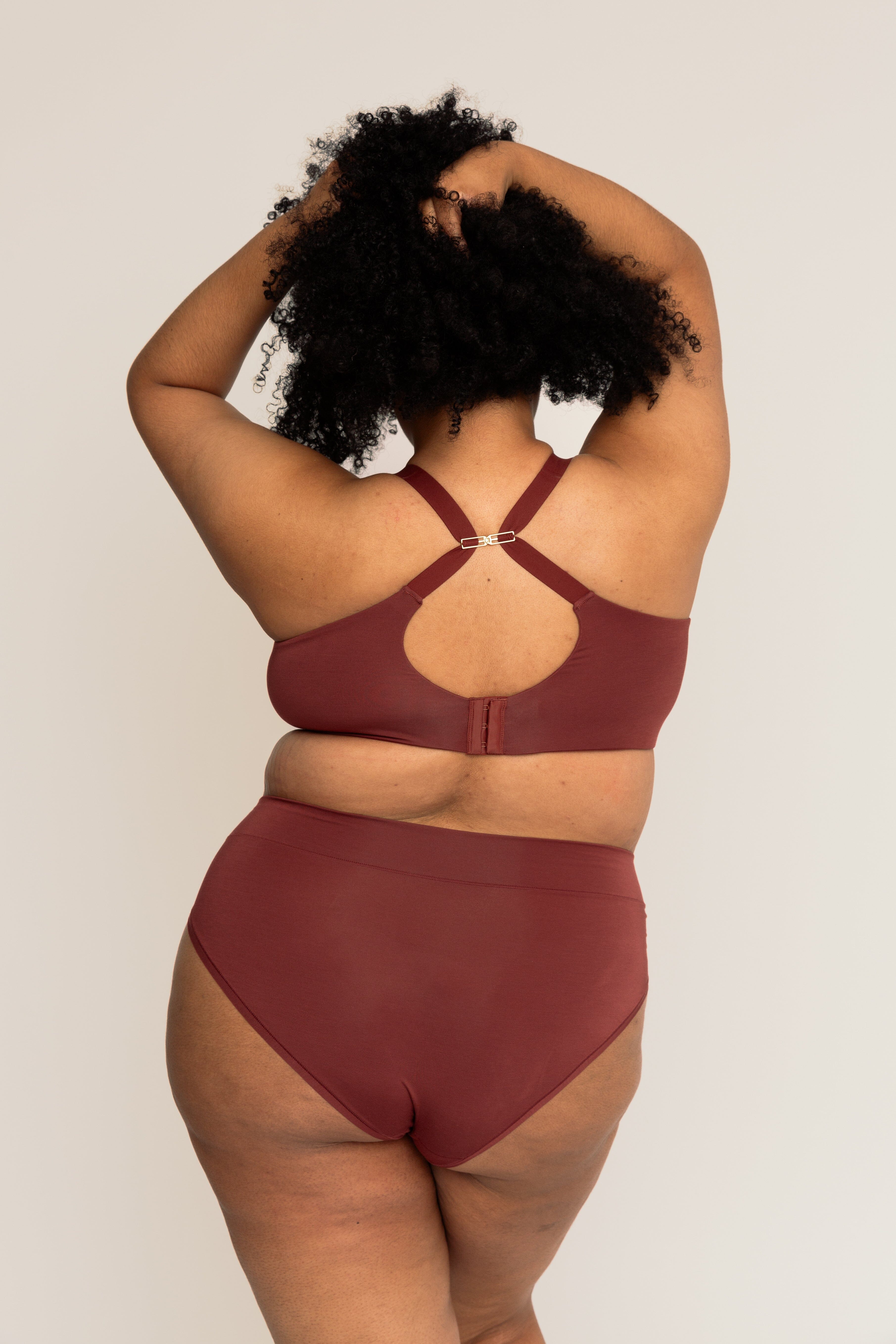 Comfortable Supportive Wire-free Scoop Bra | Mahogany bras, intimate apparel iteration