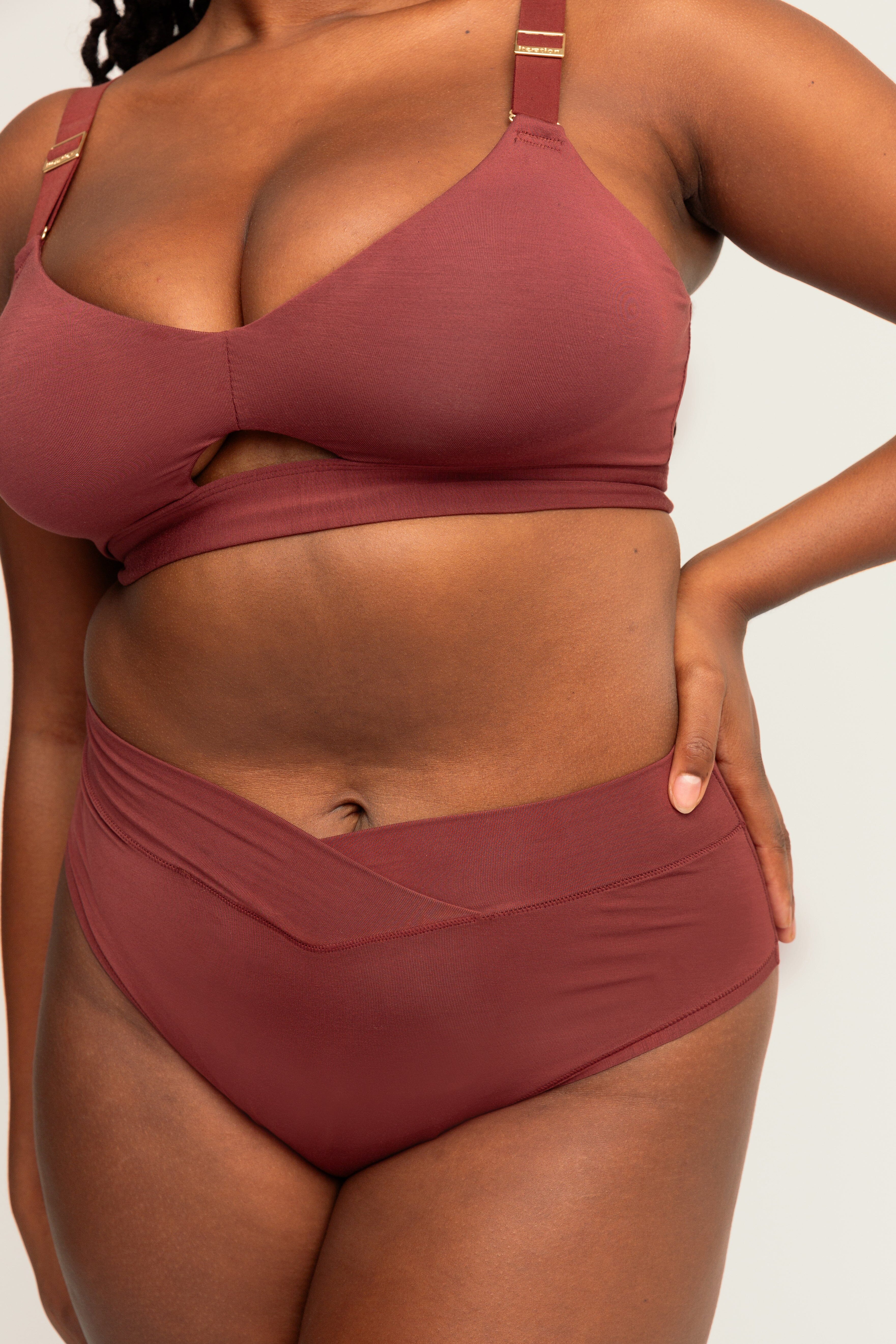 Comfortable Supportive Wire-free Triangle Bra | Mahogany bras, intimate apparel iteration