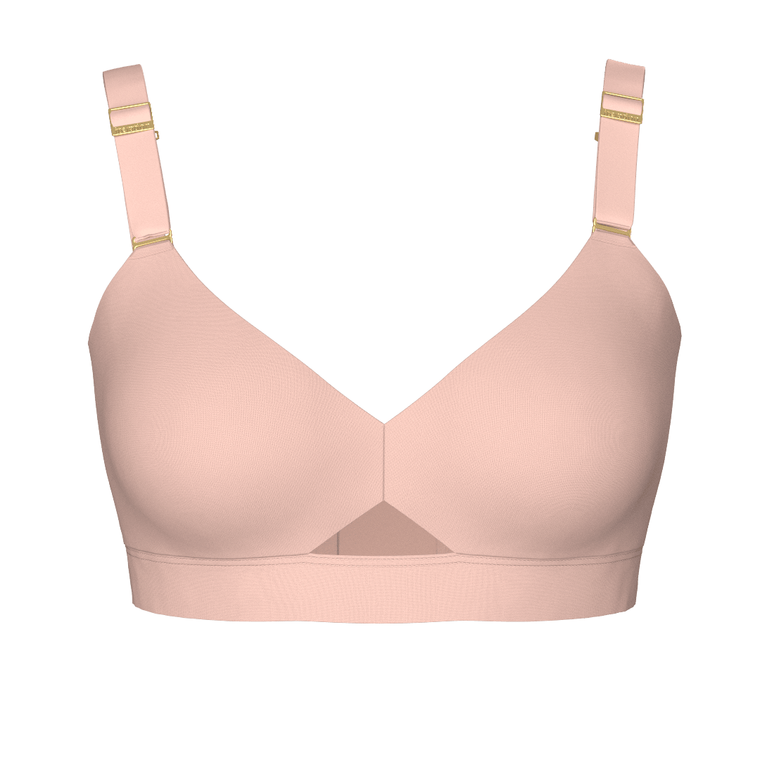 Comfortable Supportive Wire-free Triangle Bra | Pink Sand bras, intimate apparel iteration