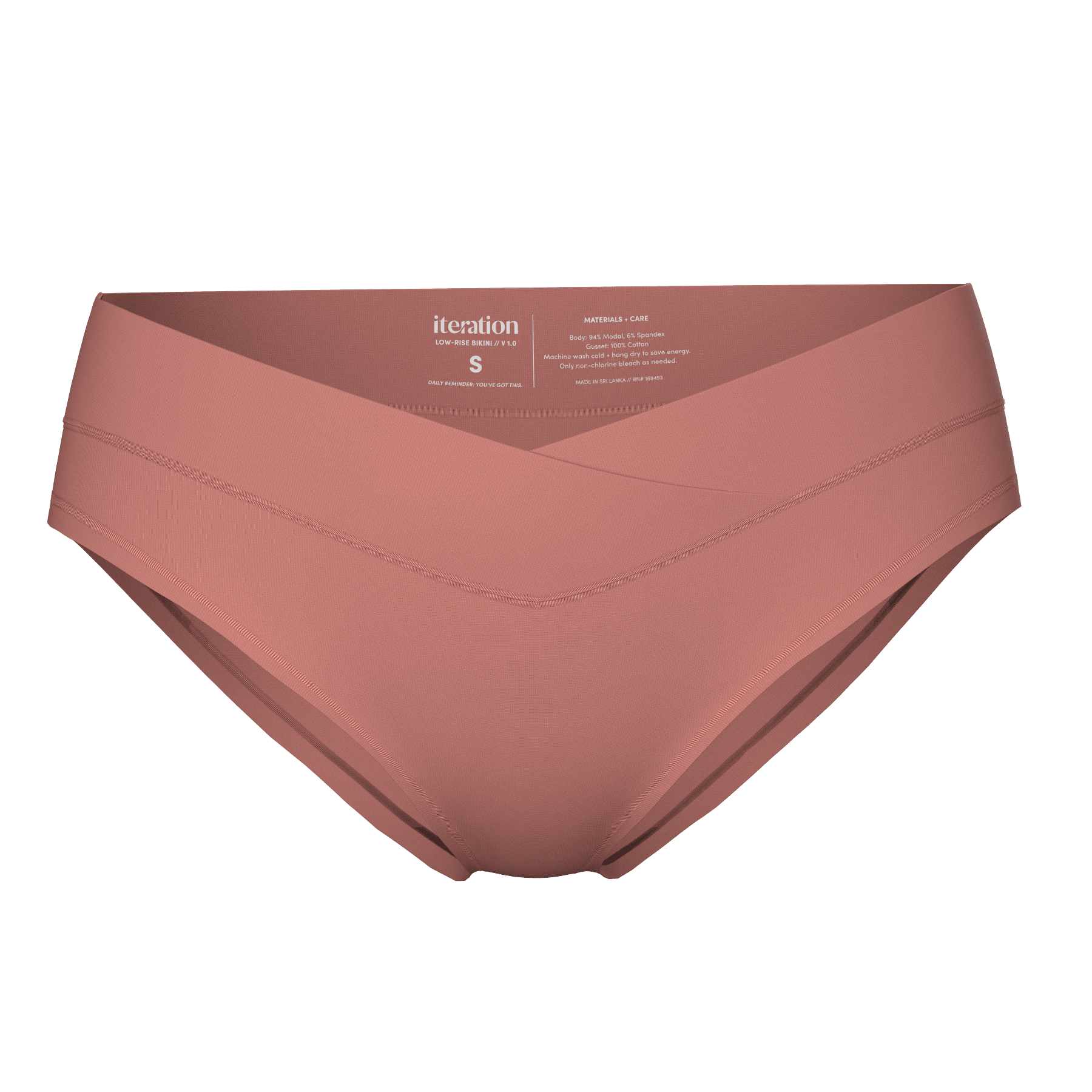 Low-Rise Bikini with Ultra Comfortable V-Front Waistband | Sienna underwear, intimate apparel iteration