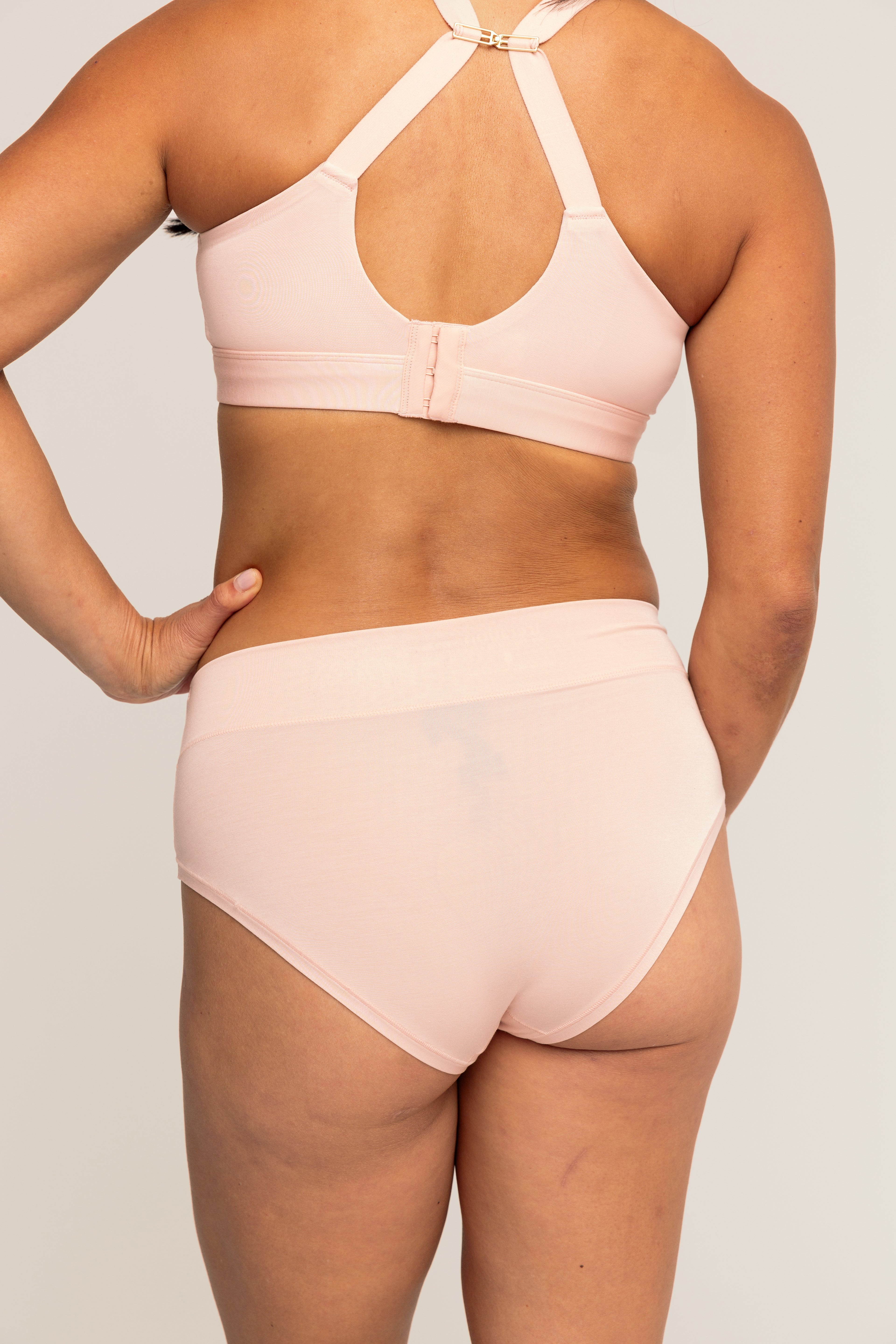 Mid-Rise Hipster with Ultra Comfortable V-Front Waistband | Pink Sand