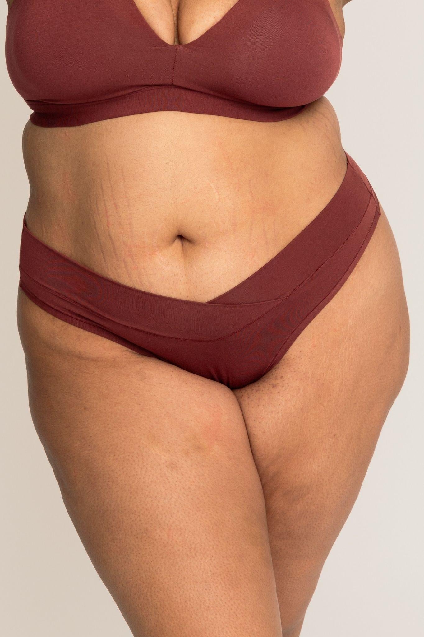 Mid-Rise Thong | Mahogany women&