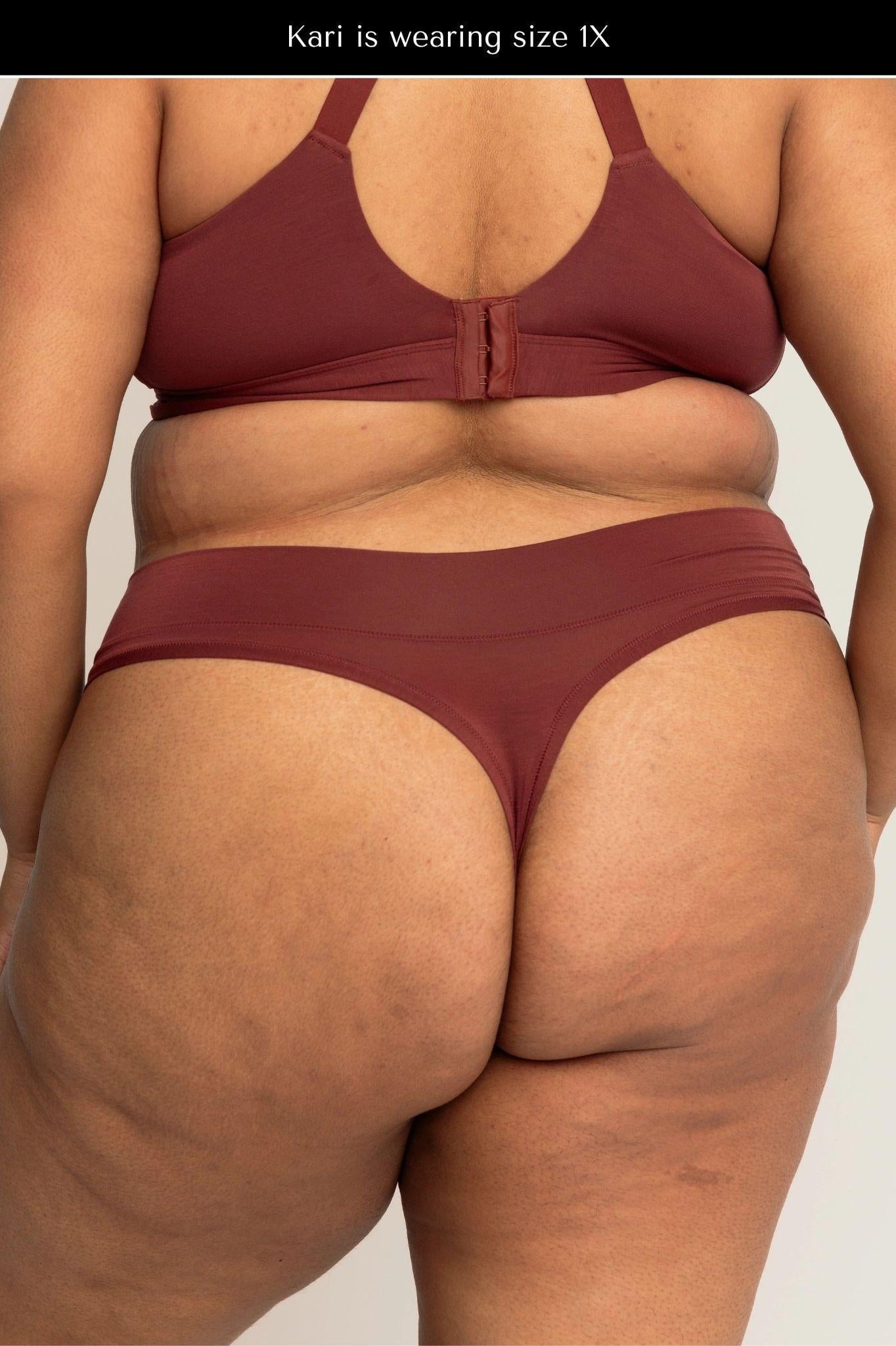 Mid-Rise Thong | Mahogany women&