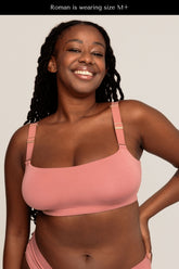 Scoop Bra | Sienna comfortable wireless bras, womens bras made of TENCEL modal, full coverage bra, sustainable bras, square neck bralette, scoop bralette iteration
