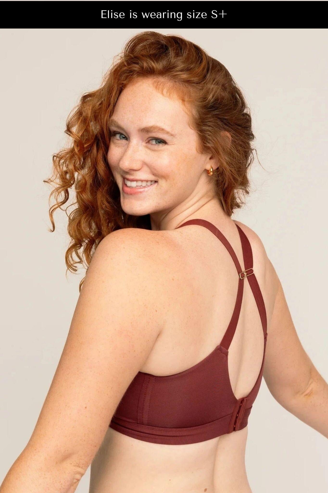 Triangle Bra | Mahogany comfortable wireless bras, womens bras made of TENCEL modal, demi bralette, sustainable bras, wirefree bra iteration