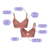 Triangle Bra | Onyx comfortable wireless bras, womens bras made of TENCEL modal, demi bralette, sustainable bras, wirefree bra iteration