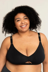 Triangle Bra | Onyx comfortable wireless bras, womens bras made of TENCEL modal, demi bralette, sustainable bras, wirefree bra iteration