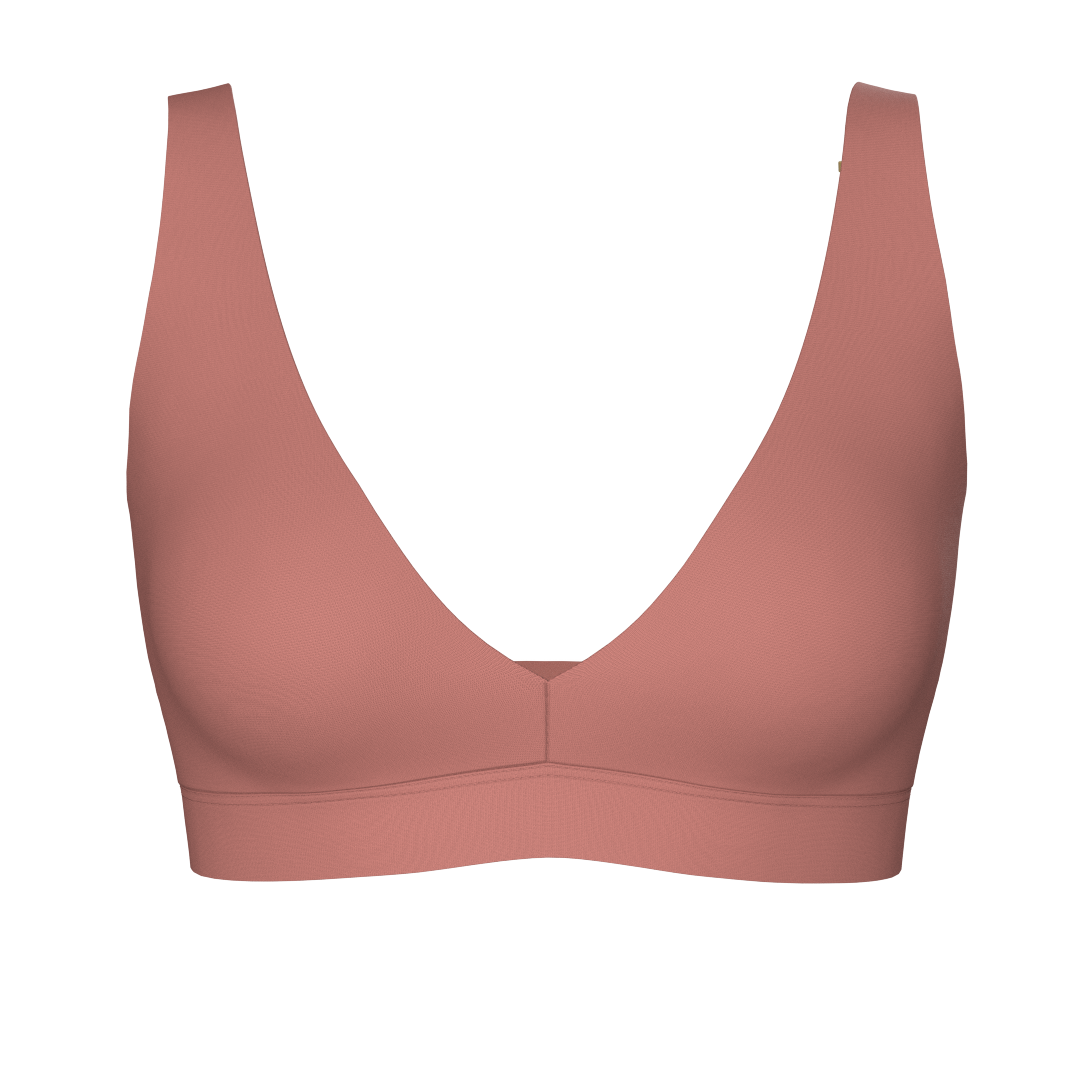 Comfortable Supportive Wire-free Plunge Bra | Sienna