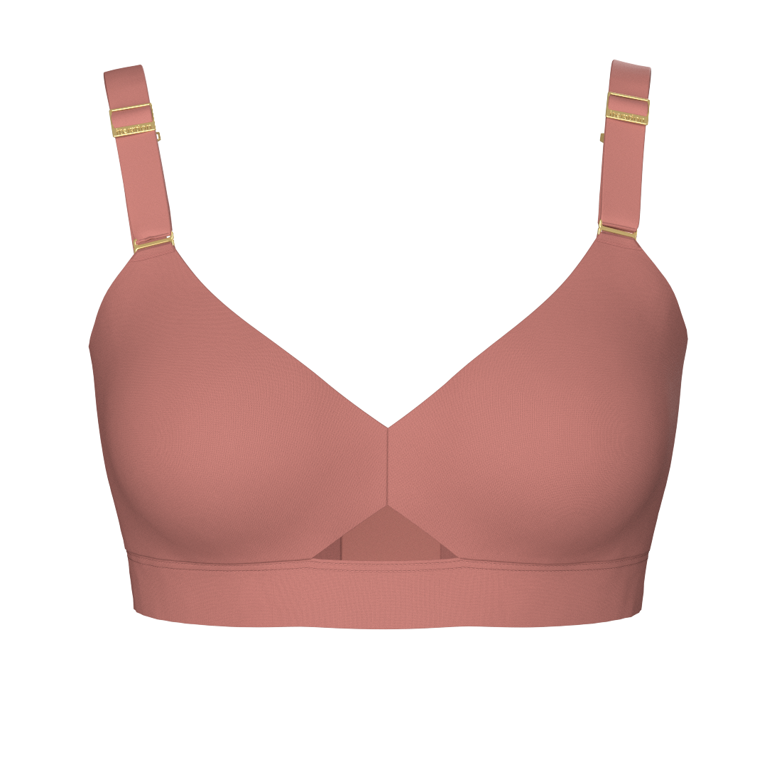 Supportive Wireless Triangle Bra in Sienna Made with Tencel Modal Front