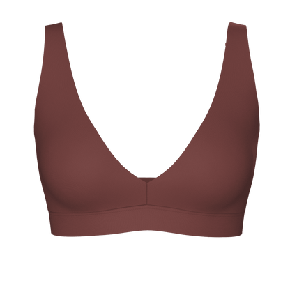 Comfortable Supportive Wire-free Plunge Bra | Mahogany bras, intimate apparel iteration 