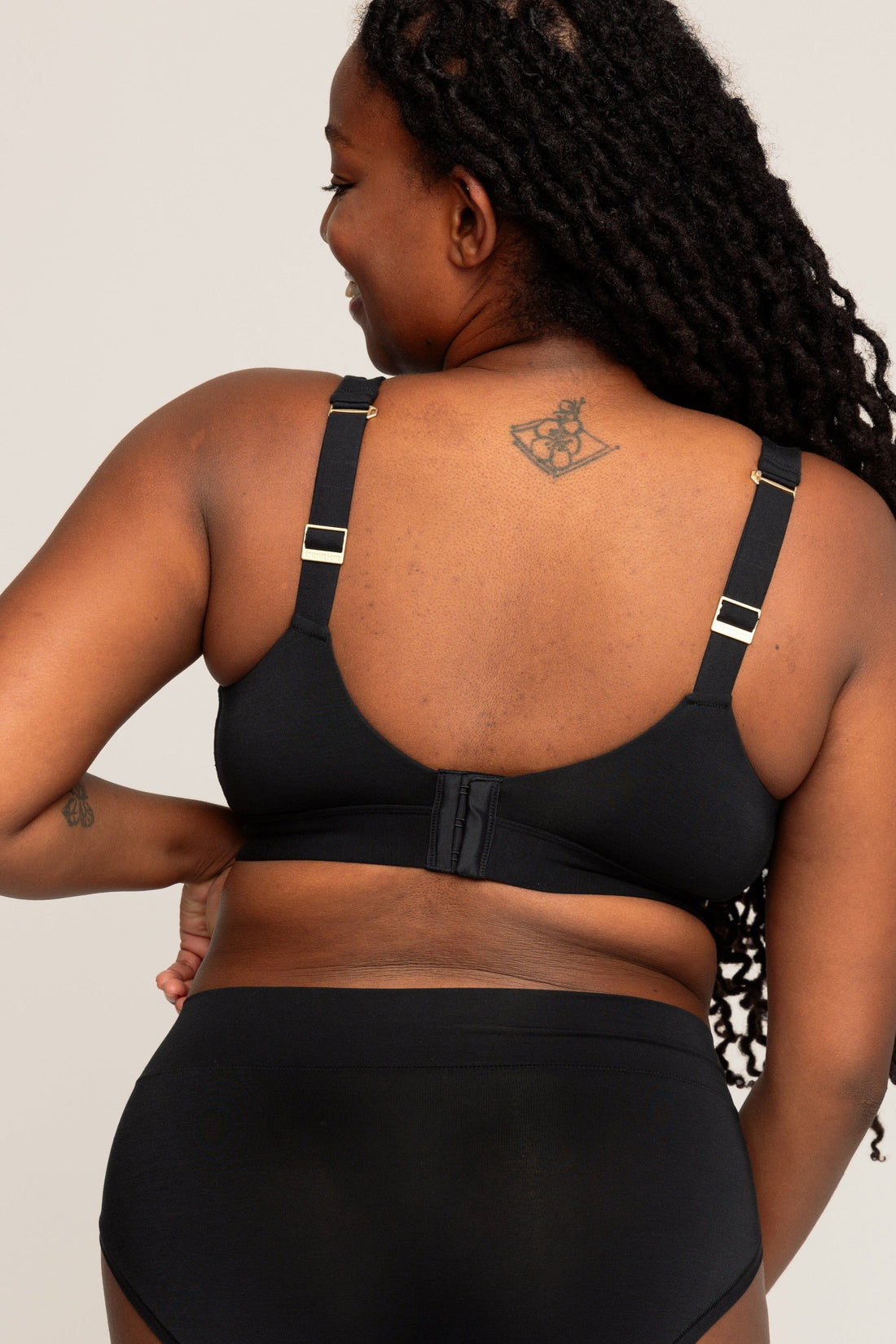 Comfortable Supportive Wire-free Plunge Bra | Onyx bras, intimate apparel iteration 