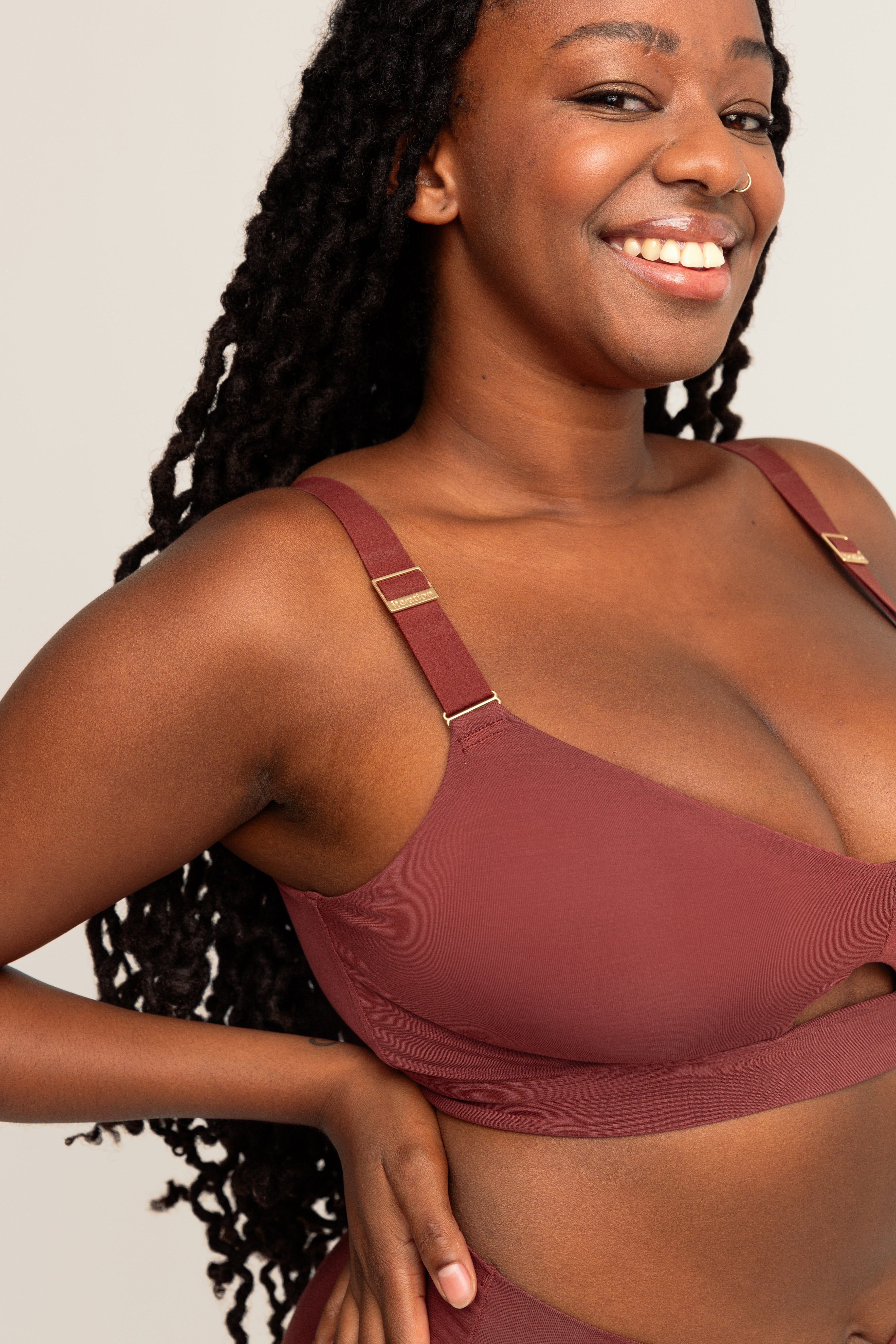 Comfortable Supportive Wire-free Triangle Bra | Mahogany bras, intimate apparel iteration 