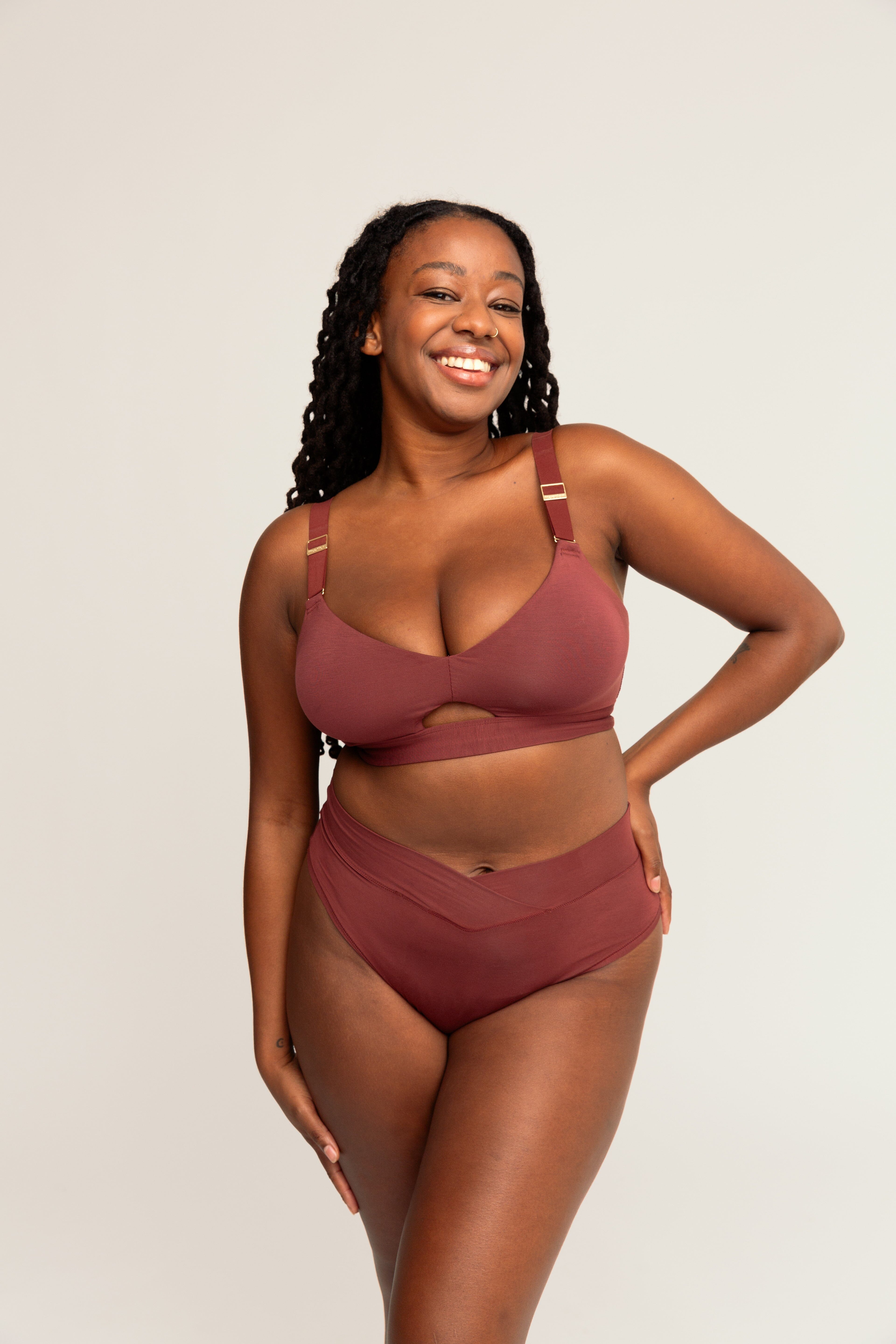 Comfortable Supportive Wire-free Triangle Bra | Mahogany bras, intimate apparel iteration 