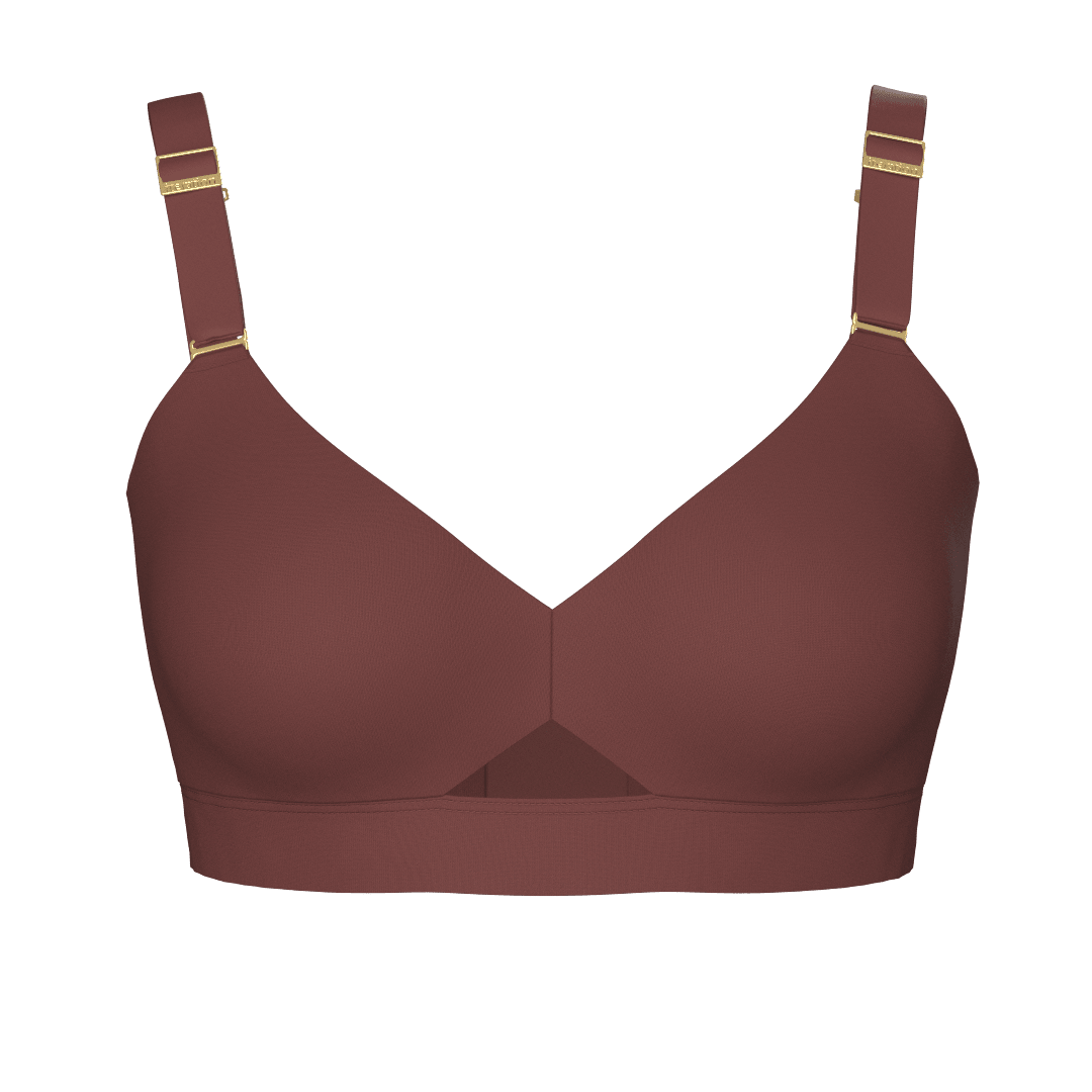 Comfortable Supportive Wire-free Triangle Bra | Mahogany bras, intimate apparel iteration 