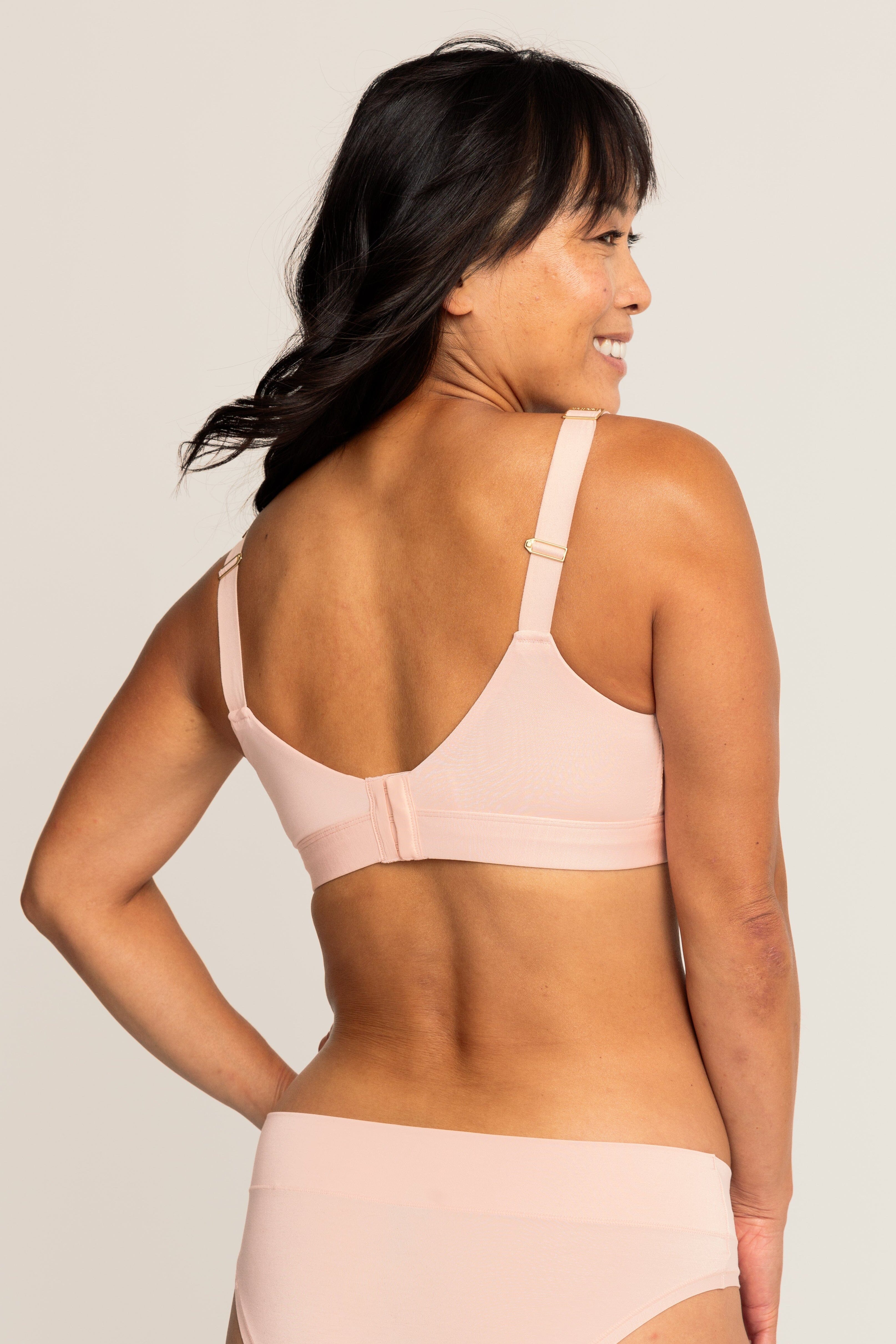 Comfortable Supportive Wire-free Triangle Bra | Pink Sand bras, intimate apparel iteration 