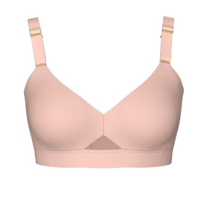 Comfortable Supportive Wire-free Triangle Bra | Pink Sand bras, intimate apparel iteration 