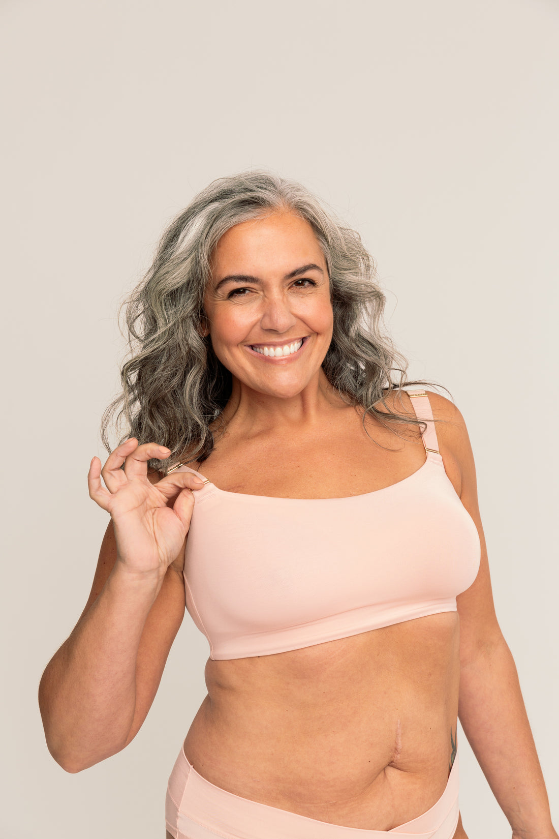 Comfortable Supportive Wire-free Scoop Bra | Pink Sand