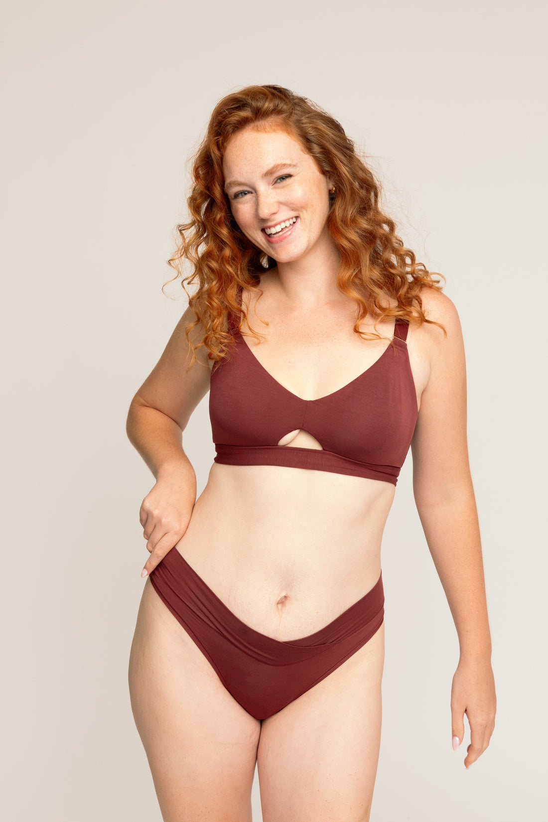 Low-Rise Bikini with Ultra Comfortable V-Front Waistband | Mahogany underwear, intimate apparel iteration 