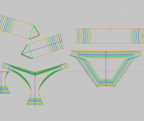 visual of panty pattern grading and how it works