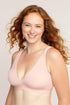 Plunge Bra | Pink Sand comfortable wireless bras, womens bras made of TENCEL modal plunge halter bra, sustainable bras, plunge bralette iteration 
