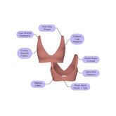 Plunge Bra | Sienna comfortable wireless bras, womens bras made of TENCEL modal plunge halter bra, sustainable bras, plunge bralette iteration 