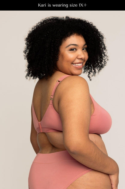 Plunge Bra | Sienna comfortable wireless bras, womens bras made of TENCEL modal plunge halter bra, sustainable bras, plunge bralette iteration 